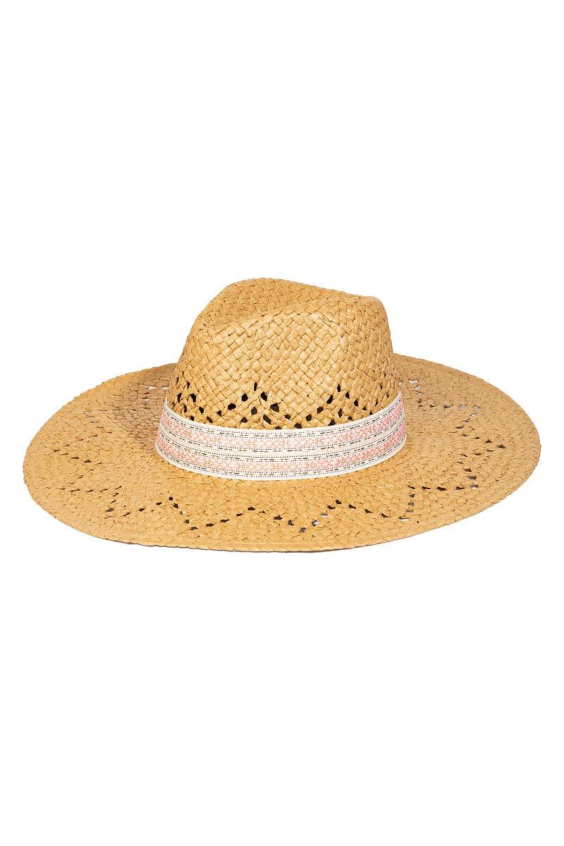 Straw Weave Cowrie Shell Rope Cowboy Hat