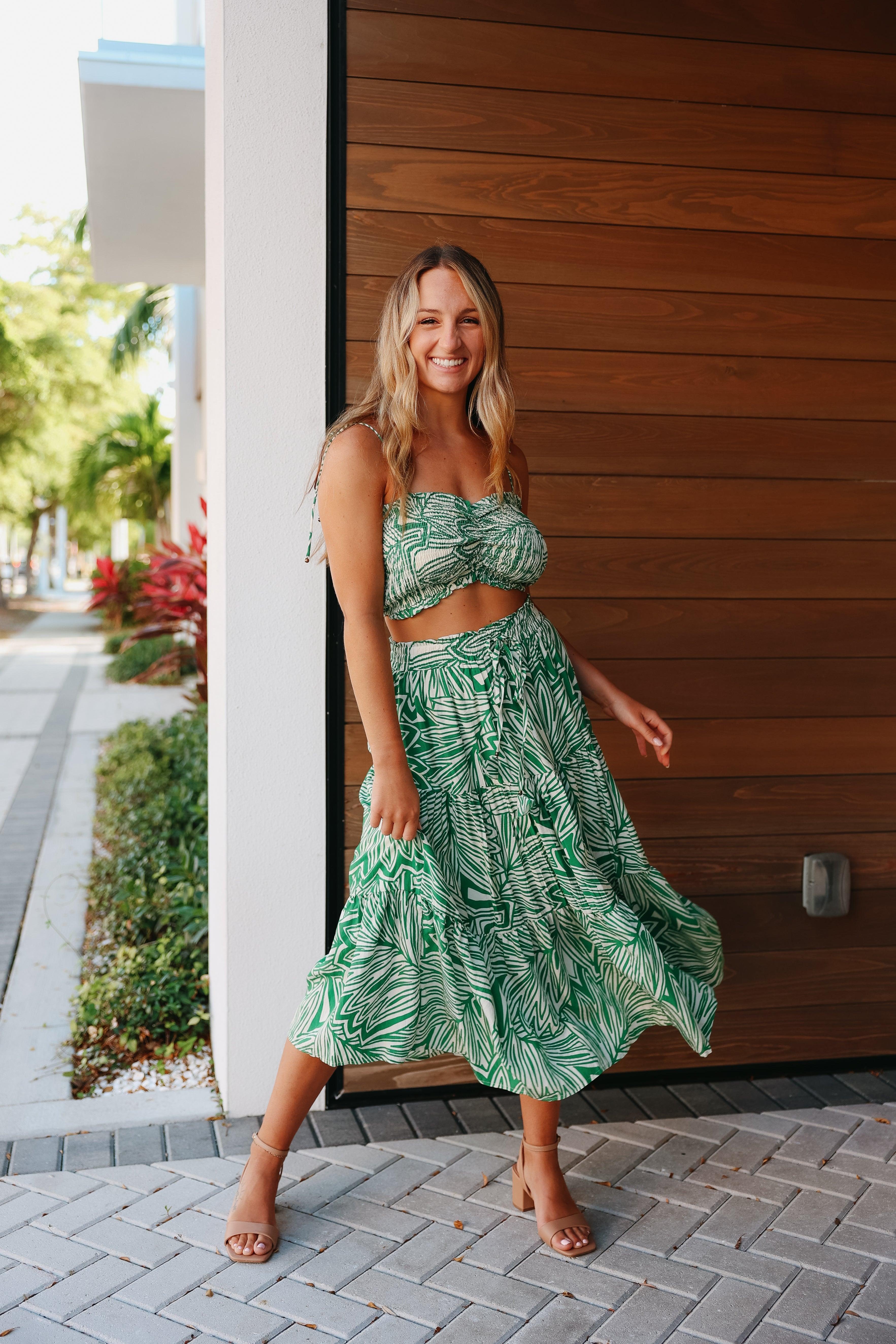 Meet In The Middle Crop Top + Midi Skirt Set – Pineapple Lain Boutique