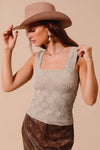 Jacquard Seamless Tank - Oatmeal