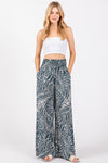 Vintage Denim + White Palm Print Pants