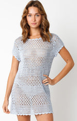 Delaney Crochet Cover Up - Baby Blue