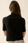 Pippa Short Sleeve Mock Neck Sweater - Black