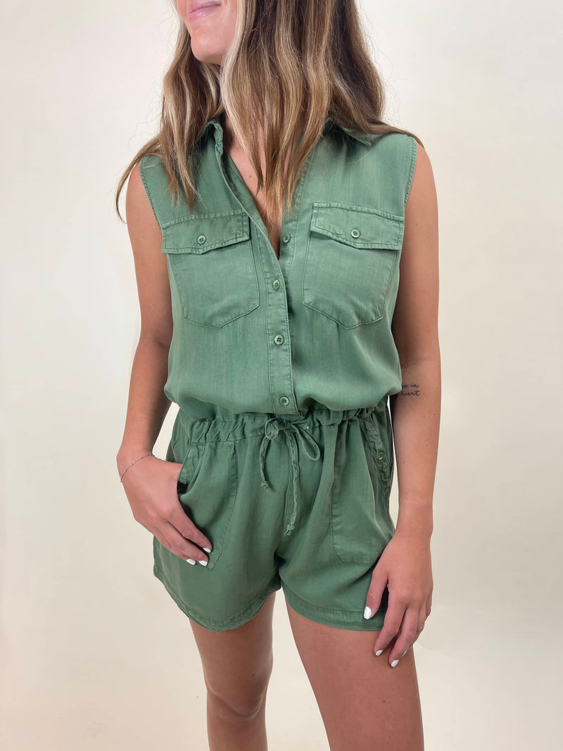 Velvet Heart Esma Romper - Artichoke