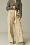 Emma Wide Leg Pants - Khaki