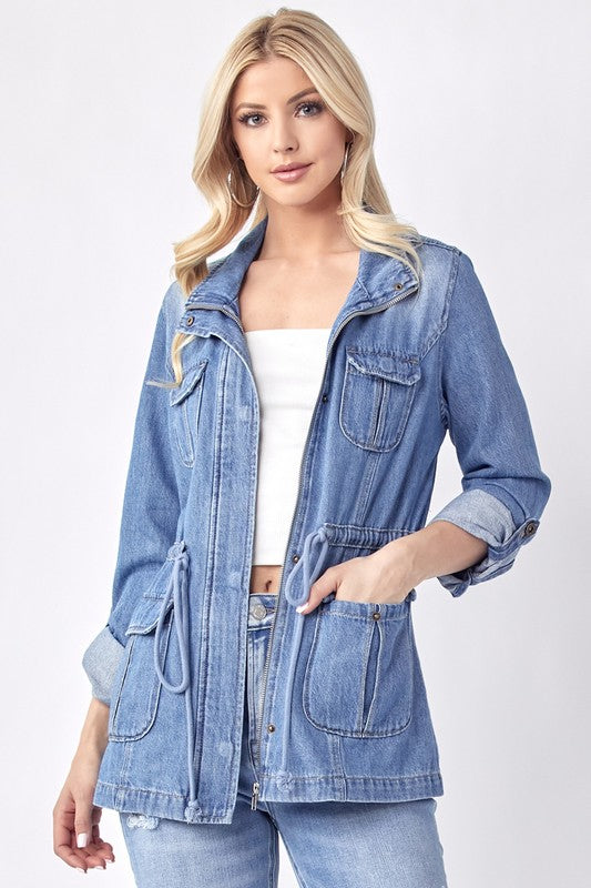 Risen Denim Anorak Jacket