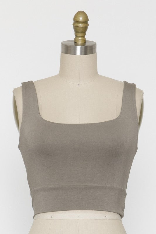 Hip To Be Square Crop Tank - Laurel Oak