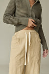 Emma Wide Leg Pants - Khaki