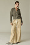 Emma Wide Leg Pants - Khaki