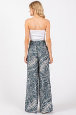 Vintage Denim + White Palm Print Pants