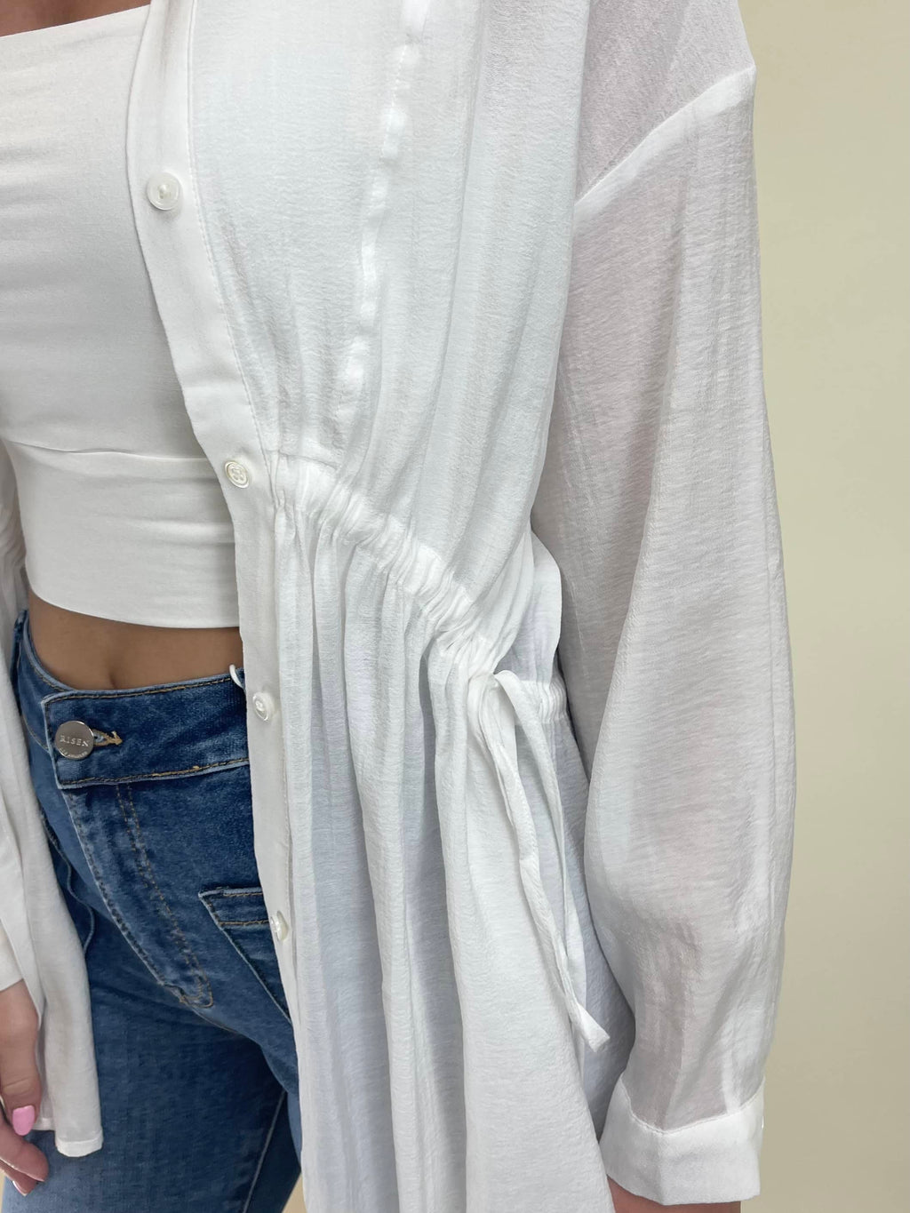 Maia Slouchy Shirt - White