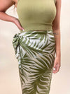Tropical Adventures Sarong Wrap Midi Skirt