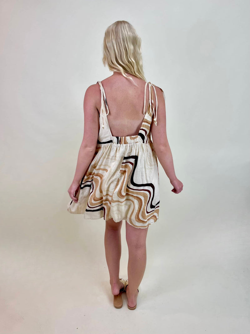 Sand Dunes Open Back Mini Dress