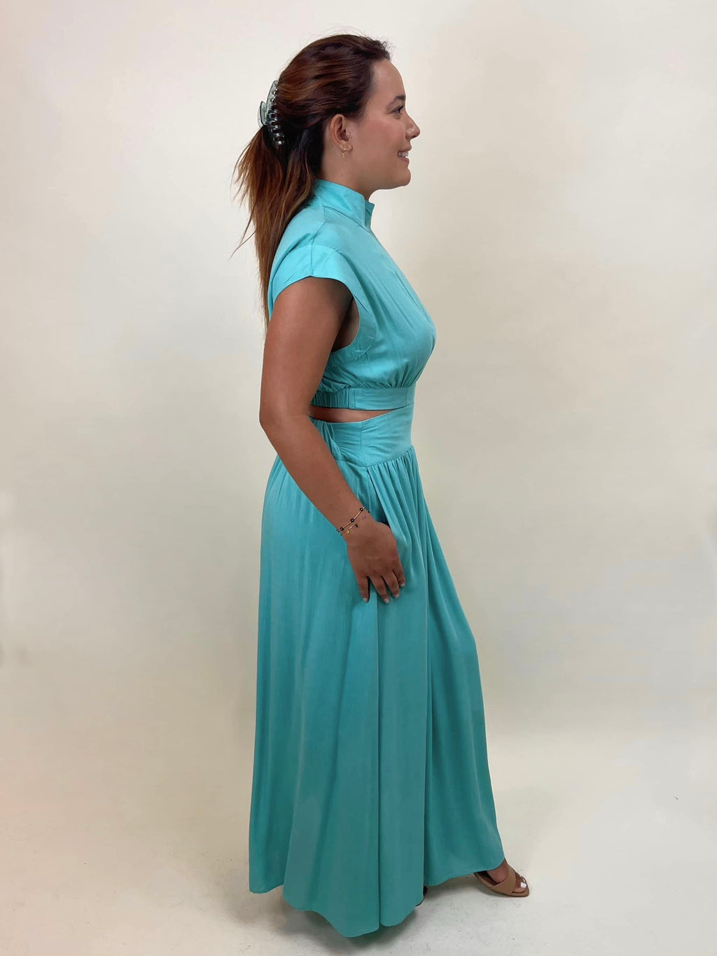 Sincerely Ours Elena Dress - Turquoise