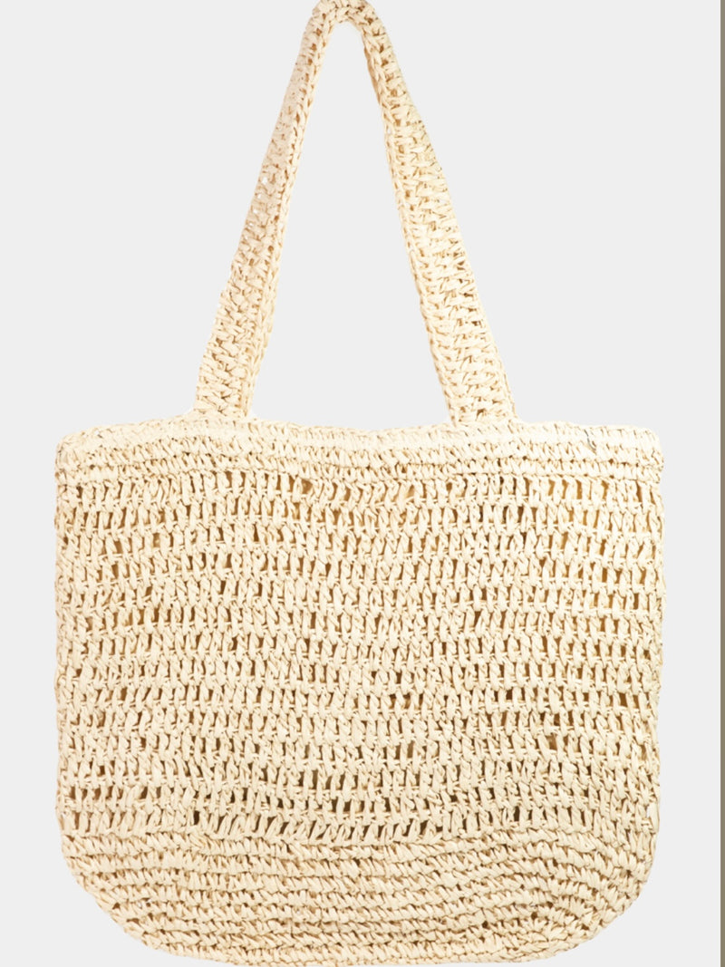 Paloma Straw Braided Tote Bag - Ivory