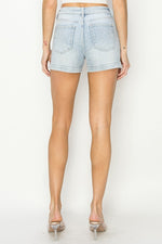 Risen High Rise Side Slit Basic Shorts - Light