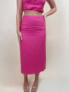 Lucy Paris Stacey Midi Skirt - Fuchsia