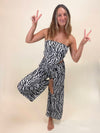 Abstract Leaf Wide Leg Pants
